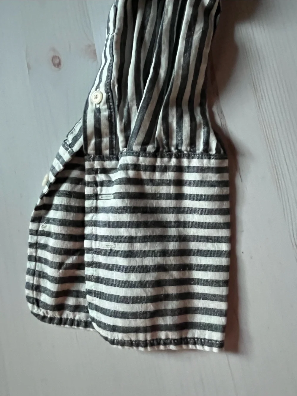 Jcrew Black & White Striped Shirt Dress